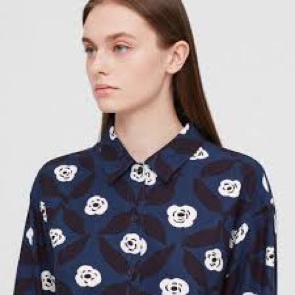 Marimekko Tops - Marimekko for Uniqlo Flannel Button Down Shirt, Size M